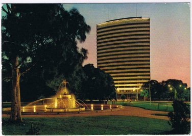 Australia Postcard Melbourne Sir McPherson Robertson Fountain BP Building