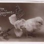 Easter Postcard Greetings Chick Butterfly Rose Rotary Photo