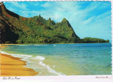 Hawaii Postcard Bali Hi End Of The Road Long Sand Beach