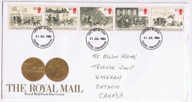 United Kingdom First Day Cover FDC Falkirk Royal Mail 1984