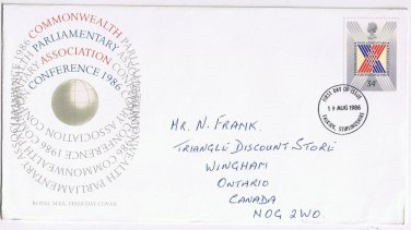 United Kingdom First Day Cover FDC Falkirk Commonwealth Parliamentary 1986