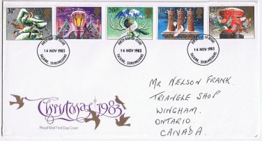 United Kingdom First Day Cover FDC Falkirk Christmas 1983