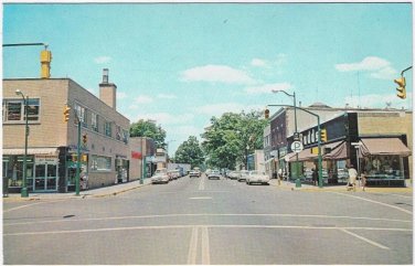 Postcard Norfolk Street Looking North Business Section Simcoe Ontario