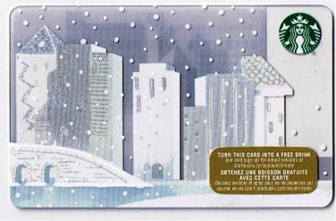 Starbucks 2015 Gift Card White Winter No Value  English French