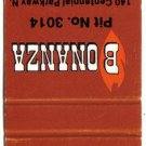 Ontario Matchbook Cover Hamilton Bonanza Steak House Pit No. 3014