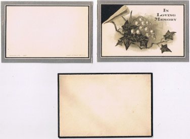 Funeral Card Loving Memory Mary Calder 1931 North Glanford Black Edged Envelope
