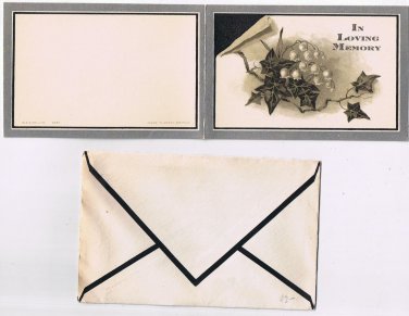 Funeral Card Loving Memory Calder Mary 1931 North Glanford Black Edged Envelope