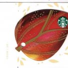 Starbucks 2015 Gift Card Canada Series Mini Leaf Red No Value English French
