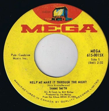 Sammi Smith Help Me Make It Through The Night 45 rpm When Michael Calls Cdn Pres