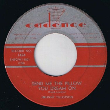 Johnny Tillotson Send Me The Pillow That You Dream On 45 rpm What'll I Do Cdn Pr