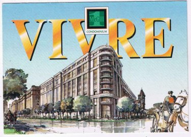 Quebec Postcard Montreal McGill Condiminiums Vivre Apartments Penthouses