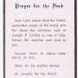 Prayer Card Rev Joseph Collins 1892-1974 Parry Sound Trout Creek Cambellford
