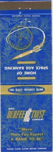 Matchbook Cover BMC Durfee Trust Company Fall River Massachusetts Expect A Bank