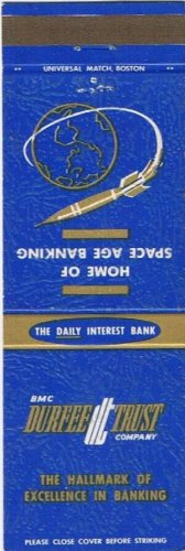 Matchbook Cover BMC Durfee Trust Company Fall River Massachusetts 236 Main