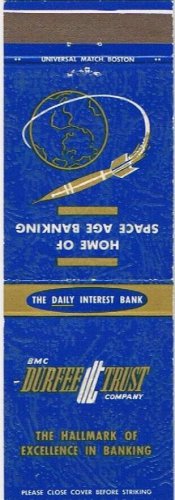 Matchbook Cover BMC Durfee Trust Company Fall River Massachusetts 235 Main 5660