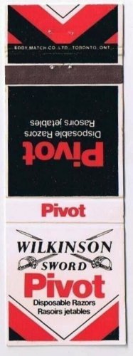 Matchbook Cover Wilkinson Sword Pivot Disposable Razor