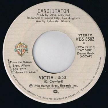 Candi Station Victim 45 rpm So Blue Canadian Pressing
