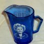 Shirley Temple Pitcher Creamer Hazel Atlas Cobalt Blue Depression Glass 3 3/4&acirc;��