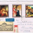 Stamps Art Hungary Envelope Budapest Sazzarini Batimeister Cock 1970