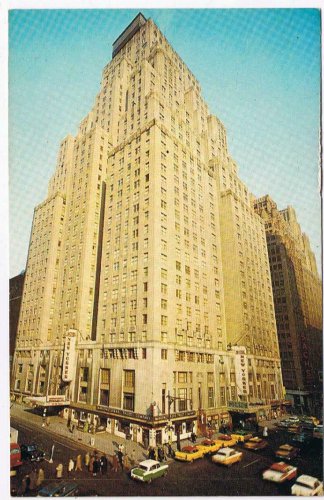 New York Postcard NYC Hotel New Yorker Skyscraper Hotel