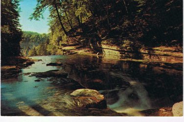 New York Postcard Castile Letchworth State Park Wolf Creek Bridal Veil Falls