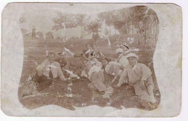 Germany Postcard Leonar RPPC Picnic Military Soldiers WWI Uniforms