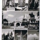 Hungary Postcard Budapest Multi View Statues Castles Churches