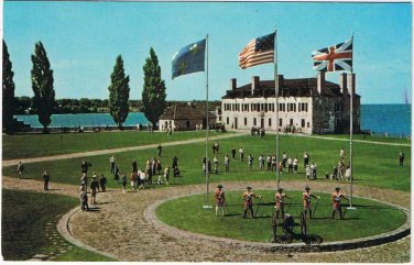 New York Postcard Youngstown Historic Flags Of Old Fort Niagara