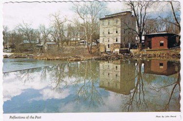Indiana Postcard Mansfield Parke County Water Powered Grist Mill