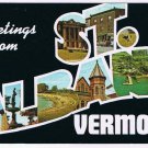 Vermont Postcard St Albans Big Letter With Views