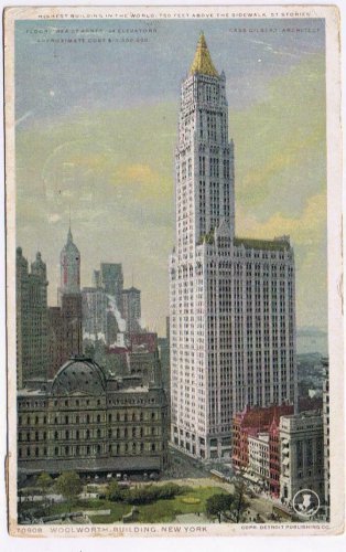 New York Postcard NYC Woolworth Building 1914