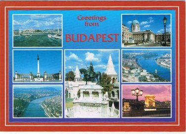 Hungary Postcard Budapest Multi View 7