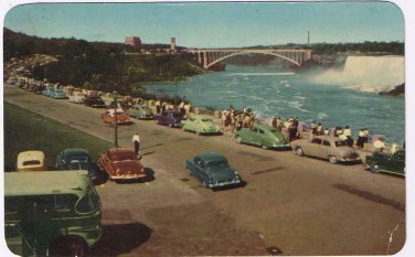 Ontario Postcard Niagara Falls Rainbow Bridge River Drive American Falls PECO