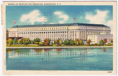 District Of Columbia DC Postcard Washington Bureau Of Printing & Engraving