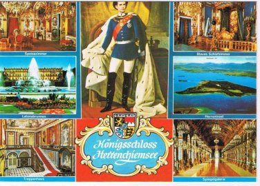 Germany Postcard Konigsschloss King's Castle Residence Herrenchiemsee Ludwig II