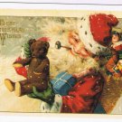 Holiday Postcard Santa With Toys 1913 Best Christmas Wishes 1990 Reproduction