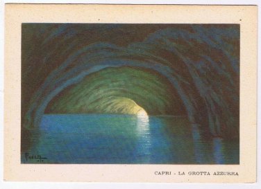 Italy Postcard Capri La Grotta Azzurra Sky Blue Grotto