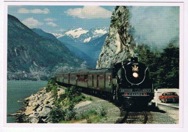 British Columbia Postcard Royal Hudson Train Along Howe Sound