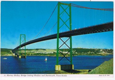 Nova Scotia Postcard Halifax Dartmouth Murray McKay Bridge