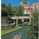 Texas Postcard San Antonio Riverwalk Paseo Del Rio Riverboat Taxi
