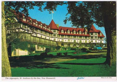 New Brunswick Postcard St Andrews By The Sea Algonquin Hotel Passamaquoddy Bay
