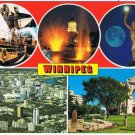 Manitoba Postcard Winnipeg Multi View Golden Boy Louis Riel