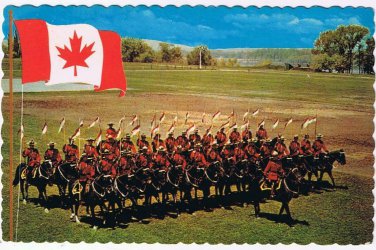 Canada Postcard RCMP Royal Canadian Mounted Police Musical Ride On Field