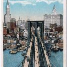 New York Postcard NYC Brooklyn Bridge Tower