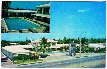 Florida Postcard West Palm Beach Aqua Motel & Apartments
