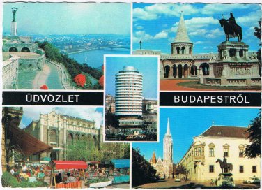 Hungary Postcard Greetings Budapest Multi View