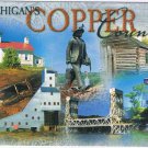 Michigan Postcard Copper Country Copper Harbor Lighthouse Miner Lift Bridge