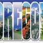 Oregon Postcard Big Letter Crater Lake Skyline Wallowa Valley Lighthouse Multi