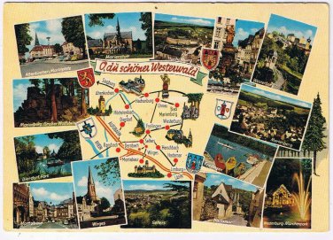 Germany Postcard O du Schoner Westerwald Multi View Autobahn