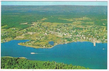 Nova Scotia Postcard Cape Breton Baddeck Aerial View
